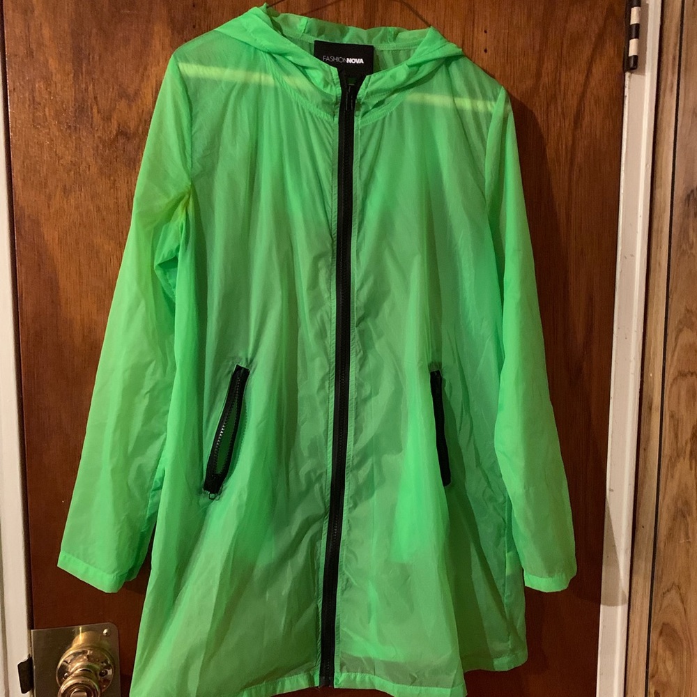 Fashion Nova Rain Windbreaker/Jacket with Hood